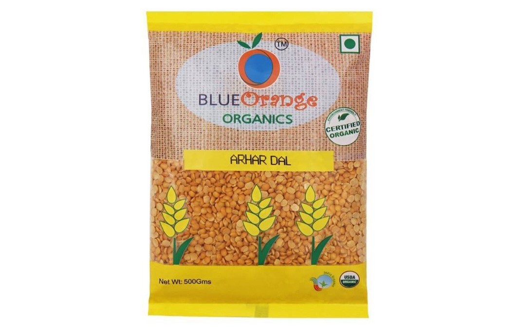 Blue Orange Organics Arhar Dal    Pack  500 grams